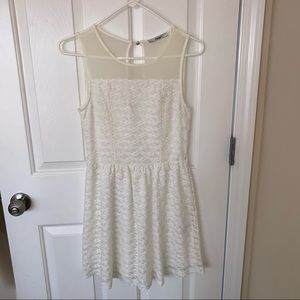 White Mesh Minidress - S